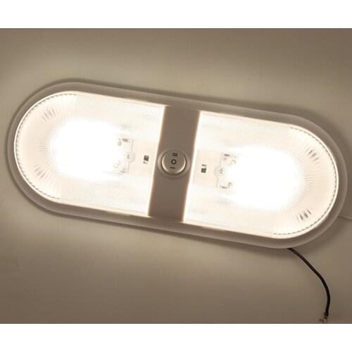 12V 24/48 LED Dome Light Ceiling Lamp with Switch Caravan Accessories for RV Marine Boat Yacht Camping Car Motorhome Trailer