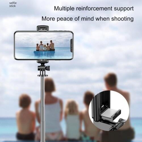 2021 Foldable Extendable Selfie Stick With Monopod Tripod & Bluetooth Remote Shutter Phone Selfie Stick Tripod