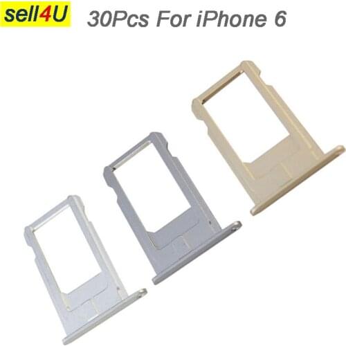 30Pcs sim card slot For iPhone 6 6G, SIM Card Tray bracket Holder for iphone 6 replacement repair parts