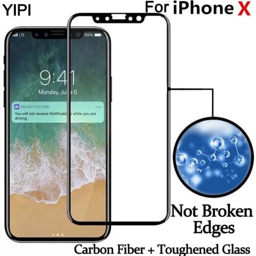 YIPI 3D Curved Edge Full Cover tempered glass for IPhone 8 8 Plus Premium Screen Protector Protective Film for iphone x