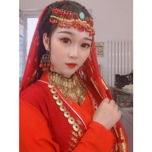 Afghan Tribal Vintage Metal Coin Tassel Statement Collar Choker Necklace Belly Dance Bib Chunky Necklaces Indian Gypsy Jewelry