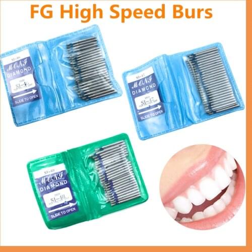 50pcs/bag Dental Lab Diamond FG High Speed Burs SI series for teeth polishing 1.6mm