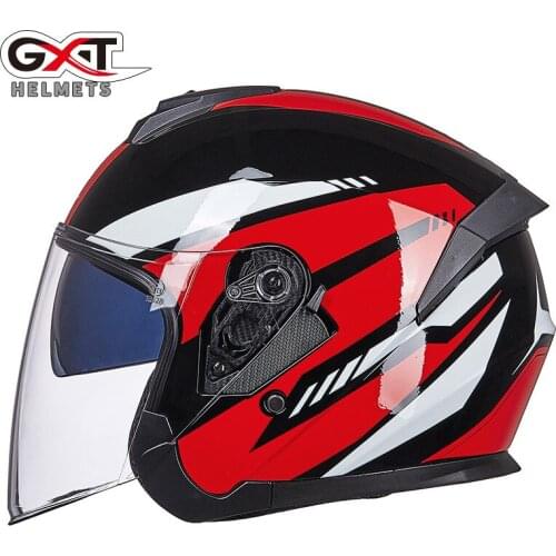 Four Seasons GXT703 Battery Car Helmet Sunscreen Windshield Motorcycle Summer Double Lens Personalized Lightweight Half Helmetet
