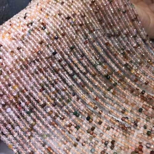 Natural crystal loose beads Beautiful birthday round beads / strips For DIY necklaces Bracelets Earrings Jewelry Accessories