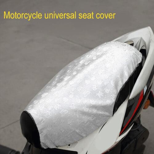 PU Leather Silver Pads Seat Cushion Durable Sun Protection Motorcycle Seat Cover Anti-Slip Seat Cover E-Bike