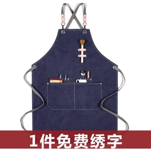 Pure cotton thick apron custom logo printing