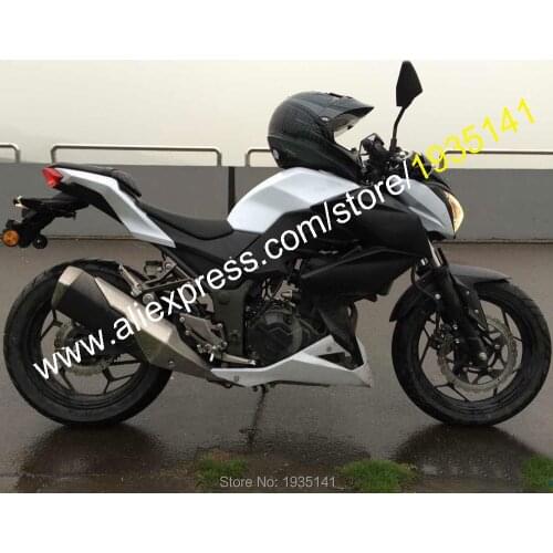 For Kawasaki Z300 Z250 2015 2016 Z 250 Z 300 15 16 White Black Bodywork Sports Fairing Kit (Injection molding)