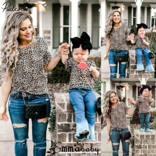 2019 Famille Tee-shirt Mère Et Fille Tops Correspondants Tee Tops Famille Blouse