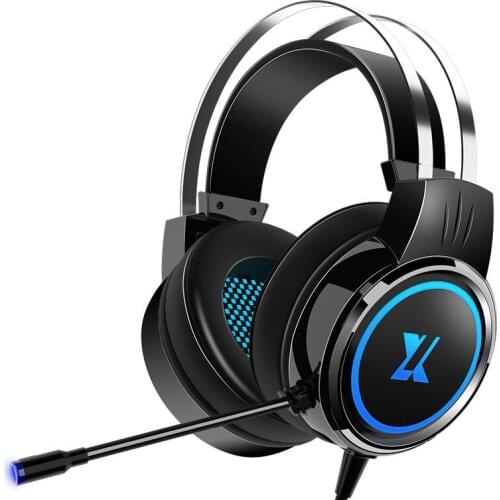 Head on computer Gaming headphone with microphone video Gaming headset headset headset LED light with 7.1 channel wired headset