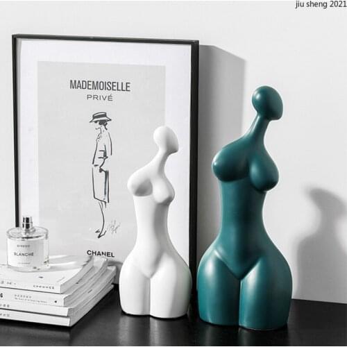 European-style Ceramic Human Body Ornaments Abstract Art Bust Statue Modern Living Room Office Decor Figurines Home Decora Gifts