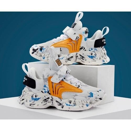 Kids Shoes Girls Sneakers Breathable Summer Boys Children Shoes Wear-Resistant Graffiti Bottom Trainers Teenager Running Tennis