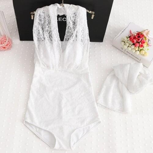 2021 Summer One Piece Swimming Suits New Sexy Swimwear Transparent Swimsuit Monokini Solid Push Up Long Sleeve Beach Wear