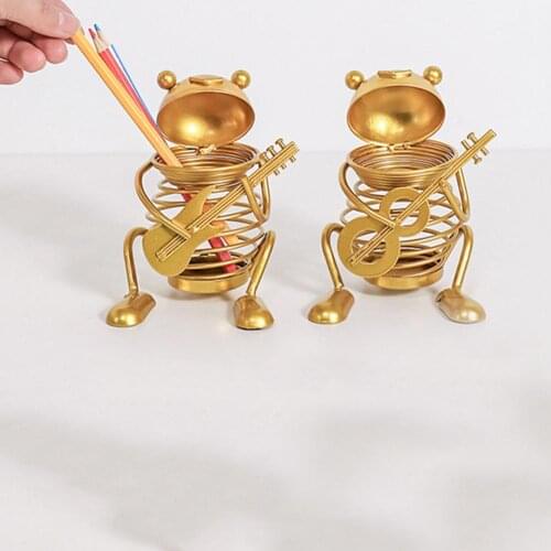 Metal Pen Holder Sturdy Stationery Organizer Desktop Craft Ornament For Home And Office Supplies