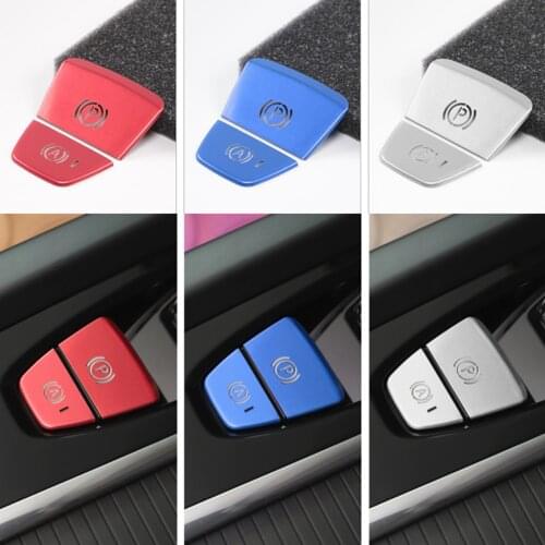 Aluminum Alloy Electronic Hand Brake Parking Switch Button Stickers For Volvo S90 V90 XC60 XC90 2017 2018 2019