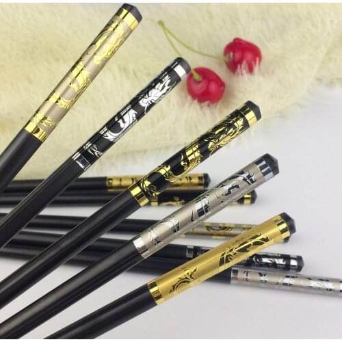 Chopsticks Chinese Alloy Black Sushi Hashi Chop Sticks Tableware Silver Iron Antiskid Household Metal Chinese chopstick