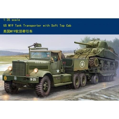 Trumpeter 63502 1/35 Scale US M19 Tank Transporter Tractor Soft Top Cab Model TH06152-SMT6