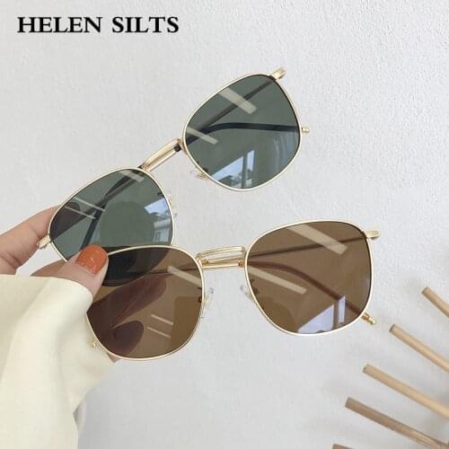 Metal Square Sunglasses Women Luxury Brand Small Frame Fashion Glasses Men Shades Punk Black Green Eyeglasses male Oculos UV400