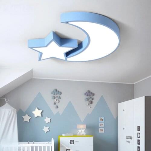 Led Moon Star Roof Light Kids Bedroom Ceiling Light Child Room Ceiling Lamp Baby Room Ceiling Led Light Sleeping Room Light 110V