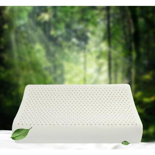 Thailand Pure Natural Latex Pillow Remedial Neck Protect Vertebrae Health Care Orthopedic Pillow Slow Rebound 60x40x10/12cm