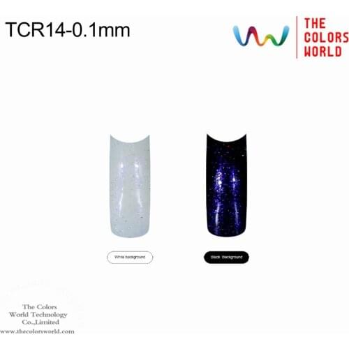 TCR14 0.1mm 004 size Shinning white with little purple violet reflects Color Glitter Powder wholesale