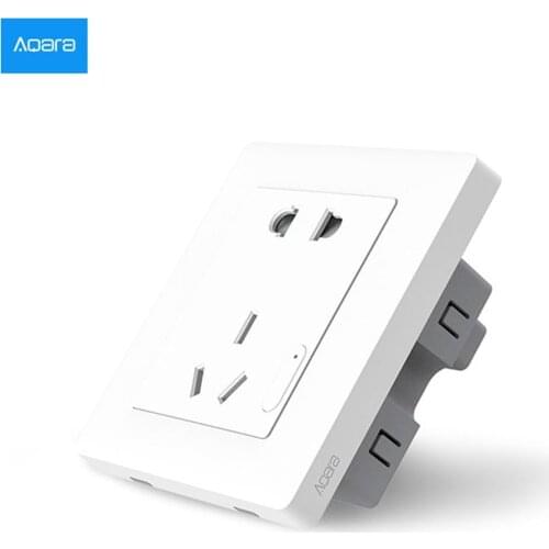Aqara Smart Light Control ZiGBee Wall Switch Socket Plug Via Smart Phone APP Wireless Remote 10A/2500W