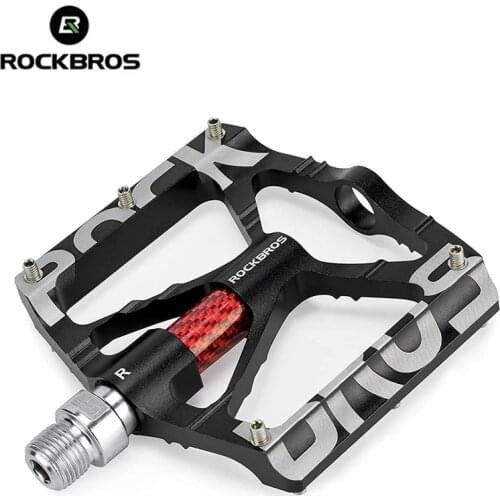 ROCKBROS Bicycle Pedal Aluminum Alloy Ultralight Non-slip Rainproof Reflective Bearing MTB Road Bike Pedal Cycling Accessories