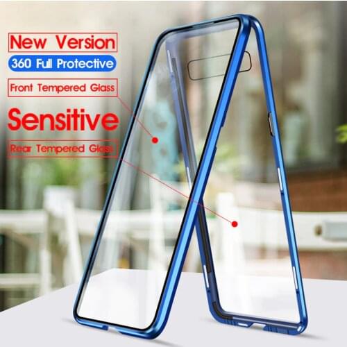 360 Full Magnetic Case For Samsung Galaxy S8 Plus S8Plus S9 Note 9 8 Note9 Note8 Metal Bumper Glass Cover For Samsung S8 Case On