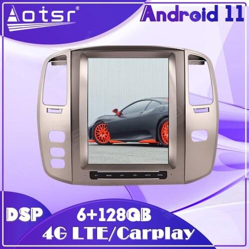 128G Android 11 Car Multimedia Audio Radio Player For Lexus LX470 LX-470 2002 2003 2004 2005 2006 2007 GPS Navi Tesla Head Unit
