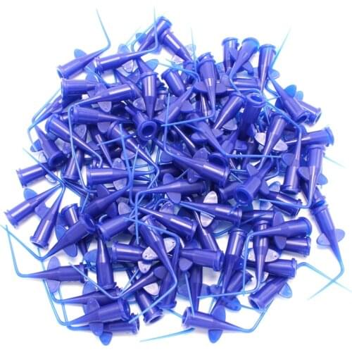 200Pcs Dental Disposable Plastic Syringe Tip Endo Irrigation Needle Tips For Dentisty Injection Medicine Refill