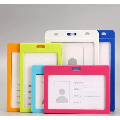 1PC Colorful Worker Student Nurse Name Card Cover Fashion Business School Office Bank Work ID Credit Card Case Badge Holder