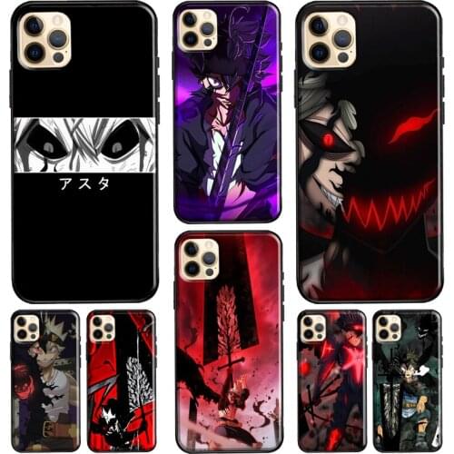 Black Clover Asta Anime Silicone Case For iPhone XR X XS Max 5S 6S 7 8 Plus SE 2020 11 12 Pro Max Phone Cover