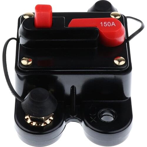 DC 12V 24V Car Audio Inline Circuit Breaker Fuse Manual Reset Switch 150AMP