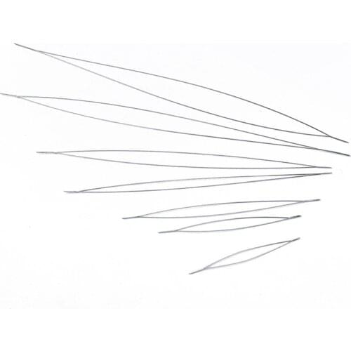 5/1Pcs Central Opening Curved Beading Needles Stainless Steel Tools Pins for bead Threading String Cord Easy Jewelry Making