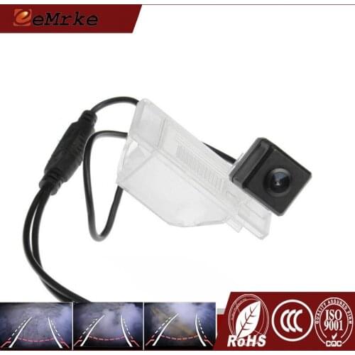 EEMRKE For Nissan Sentra Sunny Bulebird Sylphy Pulsar Cefiro Car Rearview Tracks Camera With Reversing Guidance Trajectory