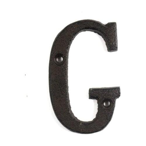 Metal Letters Numbers Cast Iron Decoration House Sign Doorplate DIY Cafe Wall DIN889