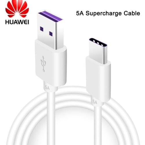 Original Huawei 5A Super Charging Type C USB Cable Supercharge For P40 P30 P20 Pro P10 Plus Honor V20 20 V10 10 Mate 30 20 Pro
