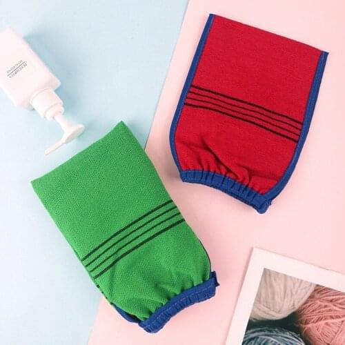 1PCS Shower Spa Exfoliator Two-sided Bath Glove Body Cleaning Scrub Mitt Rub Dead Skin Removal Magic Peeling Glove