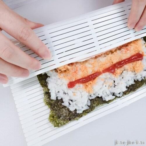 Portable Kitchen DIY Sushi Roller Maker Seaweed Nori Sushi Curtain Mold Tool