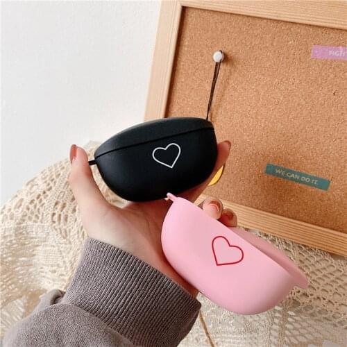 Simple Love Heart Earphone Case For SONY WF-SP800N Hard PC Earphone Accessories For SONY WF-SP800N Shockproof Protective Cover