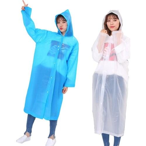 Rain Coat Women Fashion Women Men Transparent Raincoat Reusable Adult Waterproof Gear