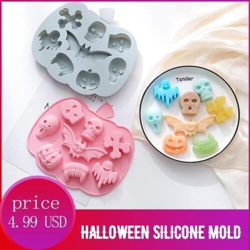 Homemade Halloween Pumpkin Pie Resin Silicone Mold Holiday Cake Dessert Baking Silicone Baking Pan Kitchen Chocolate Accessories