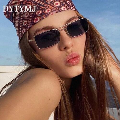 DYTYMJ Square Sunglasses Women Retro Alloy Sunglasses for Women Brand Designer Sun Glasses for Men Vintage Lentes De Sol Mujer