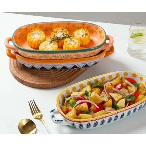 Plate Vajilla Bakeware Ceramic Plates Salad Fruit Assiette Plate For Oven Grilled Fish Plates Piatti Piatti Ceramica 접시 Посуда