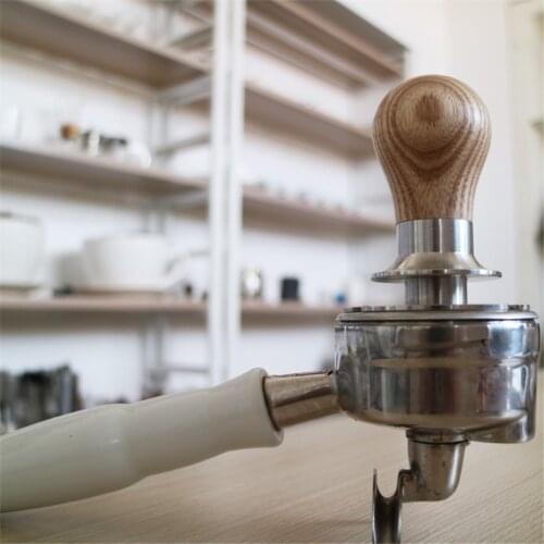58mm Adjustable Constant Pressure Coffee Tamper Barista Stainless Steel/Wooden Handle Fixed Force Powder Hammer Coffee Tool