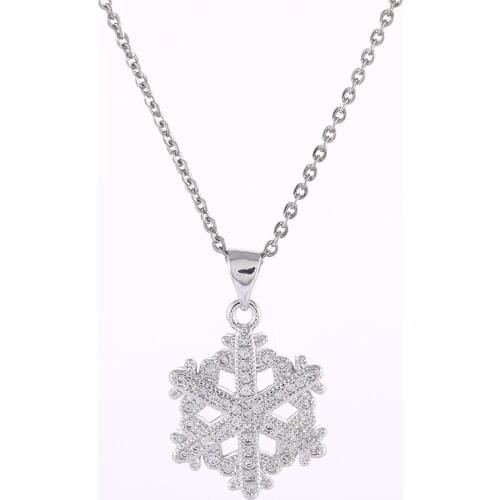 Jewellery Necklace For Women Rose Gold Color Statement Elegant Party Wedding Snowflake Pendant Necklace womens chockers