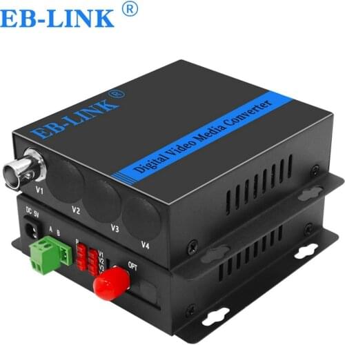 1Pair 1 Channel Digital Video Fiber Optical Media Converters Extender with 485 Data FC Fiber Optic Up to 20Km for CCTV Security