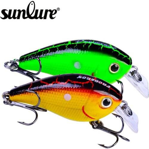 1PC Fishing Lure Sunlure Brand 2.2"-5.6cm Fishing Bait 6.1g Crankbait 6 Color Fishing Tackle 6# Hook Fishing lure Set DW405 2018