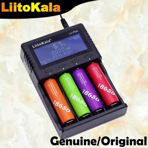 2020 Liitokala Lii-PD4 LCD 3.7V 18650 18350 18500 16340 21700 20700B 20700 10440 26650 1.2V AA AAA NiMH lithium-battery Charger