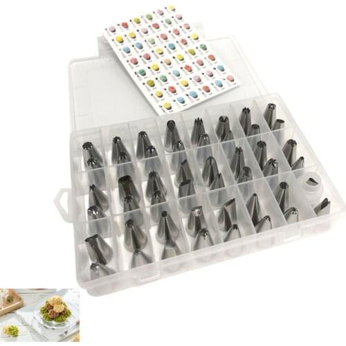 48 Pcs Cake Decoration Kitchen DIY Icing Tube Cream Tool Pastry Decoration Nozzle Set Cake Tool Homemade Dessert Baking Tool