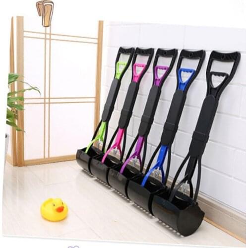 60cm Length Pet Pooper Scooper Long Handle Dog Cat Waste Picker Jaw Poop Scoop Pick Up Clean Waste Cleaning Tools
